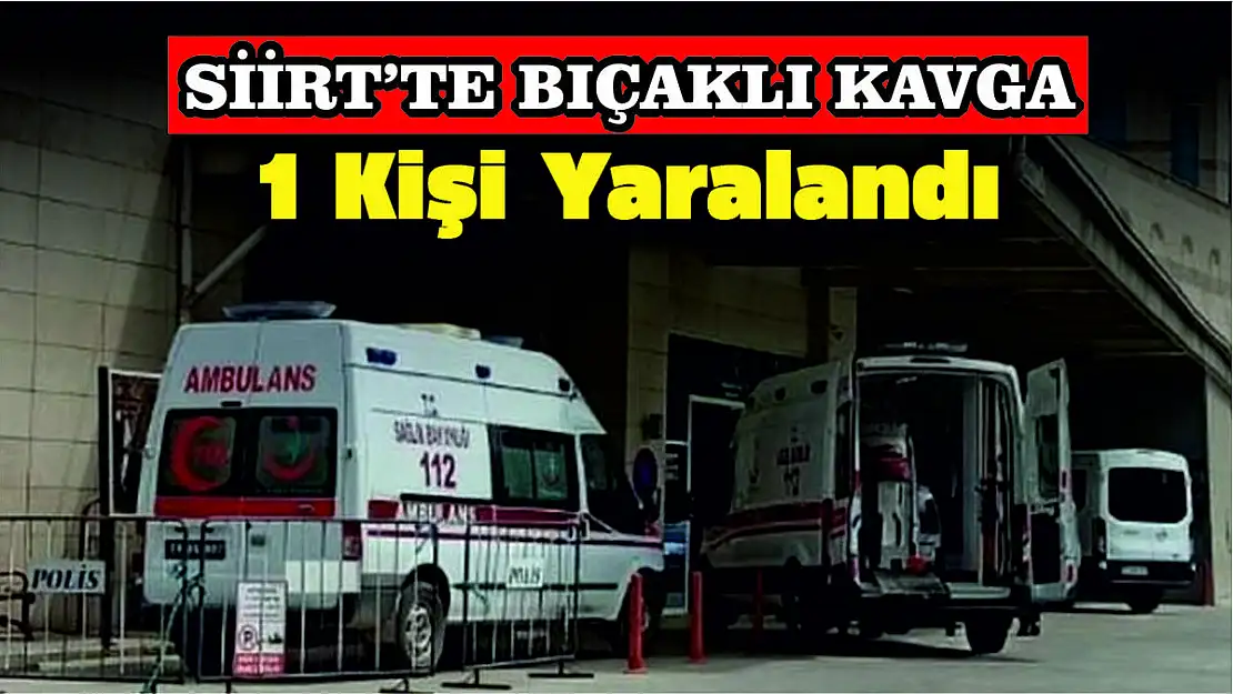 Siirt'te Bıçaklı Kavgada Bir Kişi Yaralandı