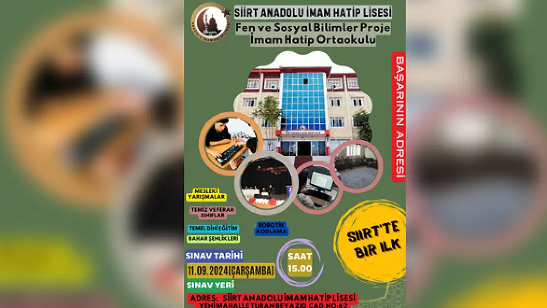 Siirt'te Erkek Proje İmam Hatip Ortaokulu İçin İlk Adım