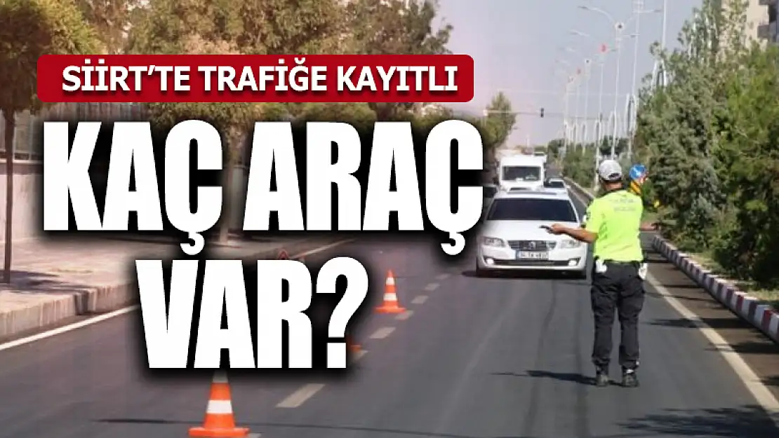 Siirt'te Eylül Ayında Trafiğe Kayıtlı Motorlu Taşıt Sayısı Belli Oldu