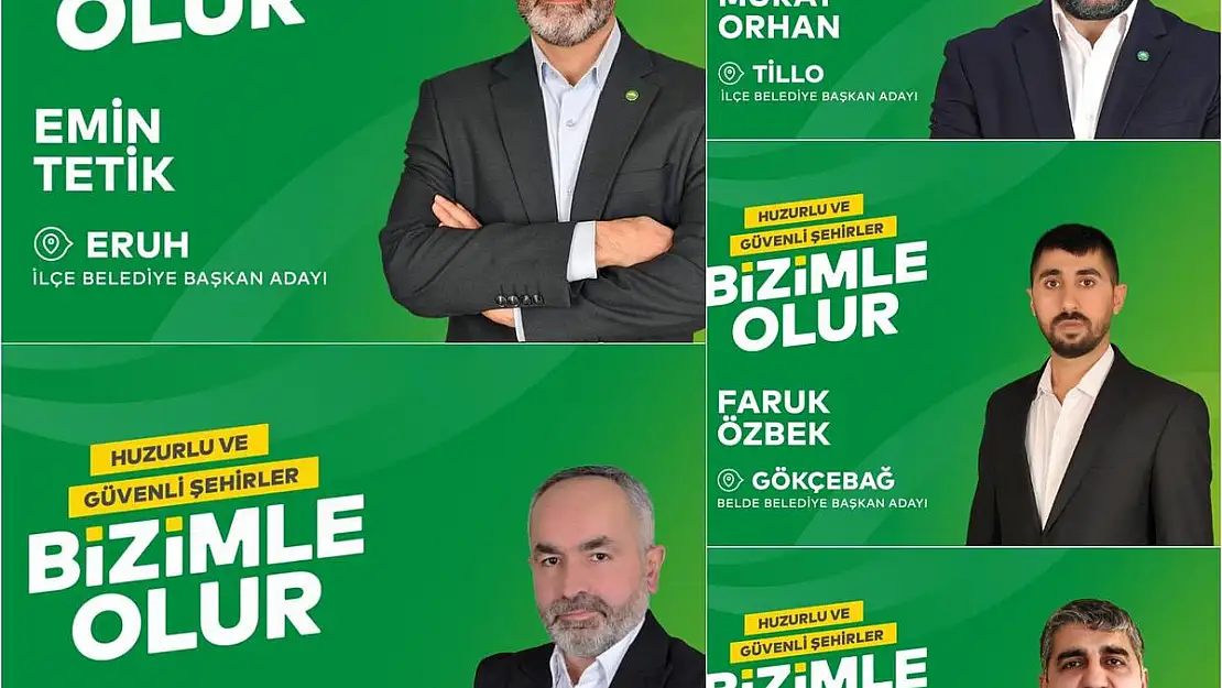 Siirt'te HÜDA PAR'ın İlçe ve Belde  Belediye  Başkan Adayları Belli Oldu