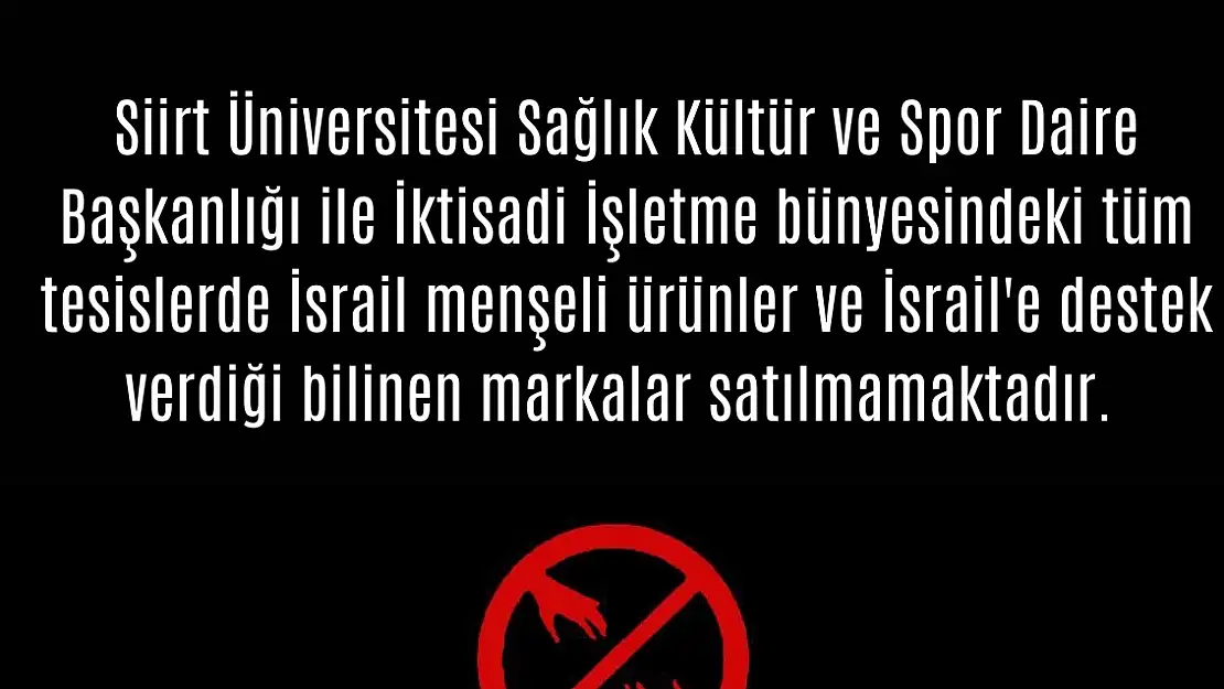 Siirt'te İsrail Mallarına Boykot Yayılıyor