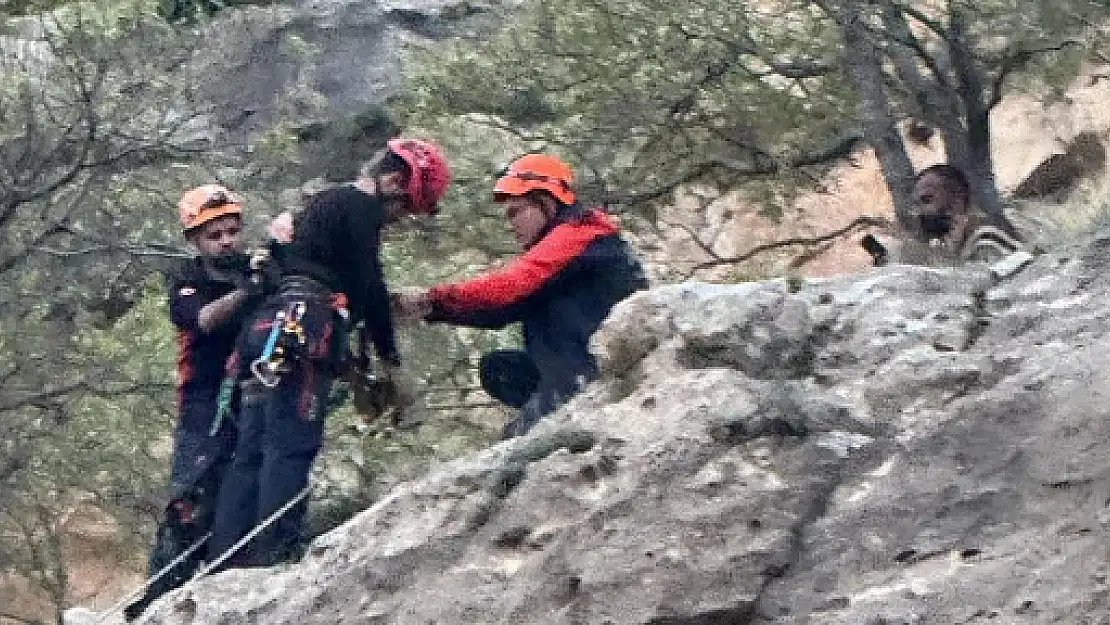 Siirt'te Kayalıklarda Mahsur Kalan Çoban AFAD Tarafından Kurtarıldı