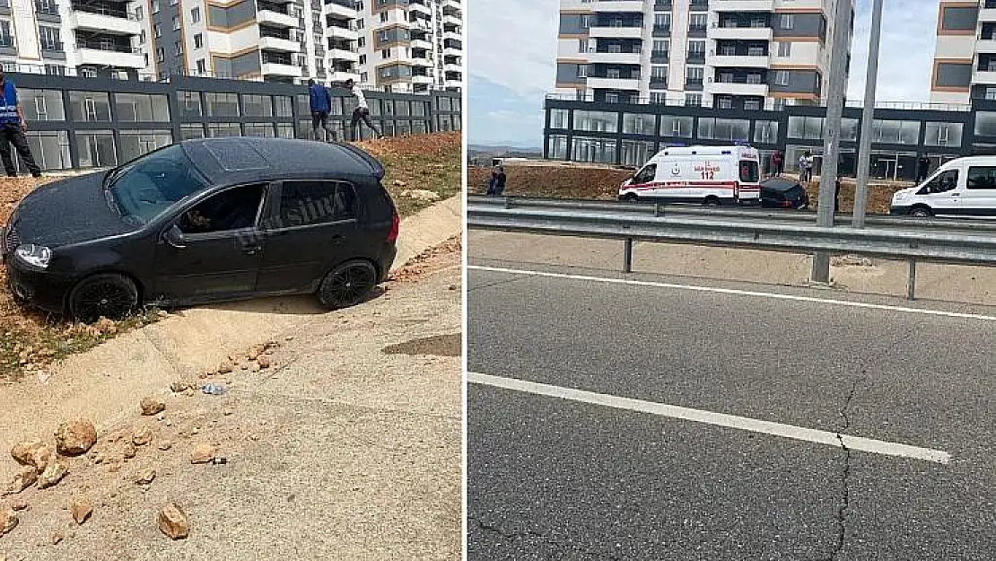 Siirt'te Kontrolden Çıkan Otomobil Şarampole Sürüklendi