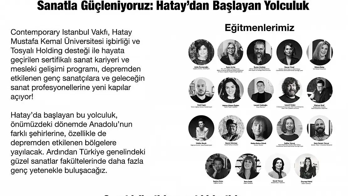 Tosyalı'dan Deprem Bölgesi Hatay'da Genç Sanatçılara Anlamlı Destek