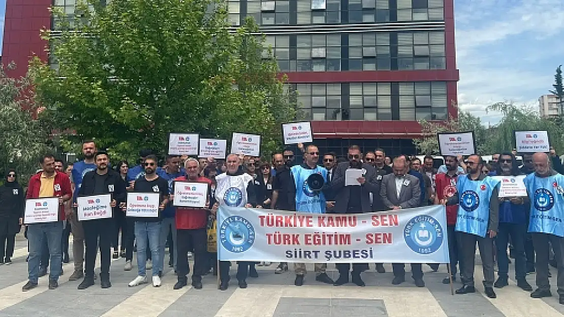 Türk Eğitim-Sen Siirt Şubesinden İş Bırakma Eylemi