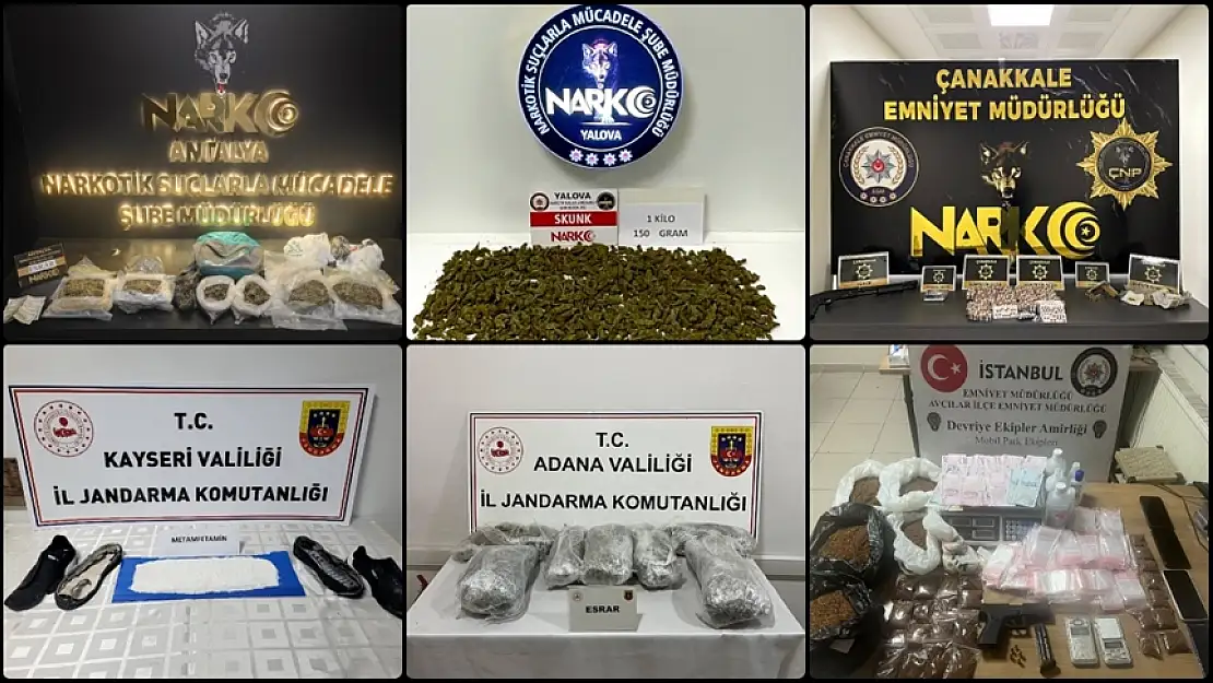Türkiye'de Bu Yıl 86 Ton Uyuşturucu, 105 Milyon Uyuşturucu Hap Ele Geçirildi
