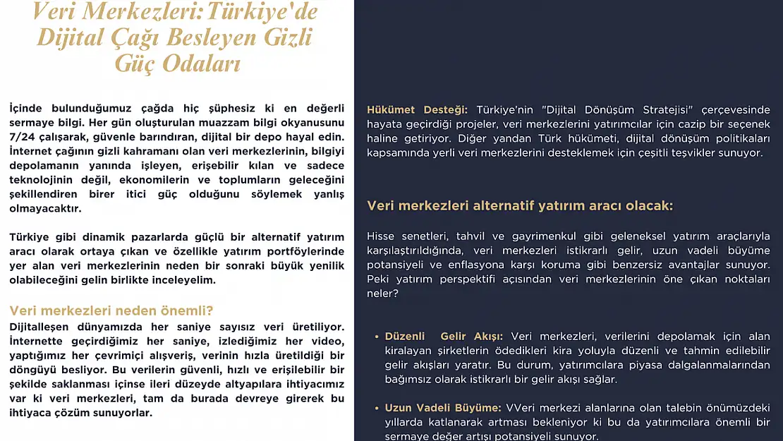 Türkiye'de Dijital Çağı Besleyen Gizli Güç Odaları: Veri Merkezleri