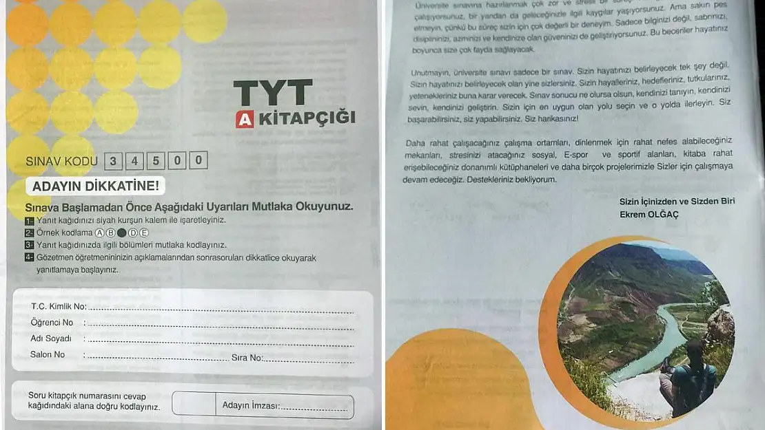TYT Deneme Sınavında AKP Propagandası İddiası