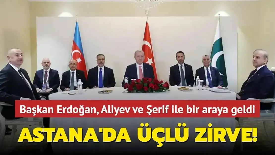 Üçlü Zirve: Erdoğan, Aliyev ve  Şerif Bir Araya Geldi
