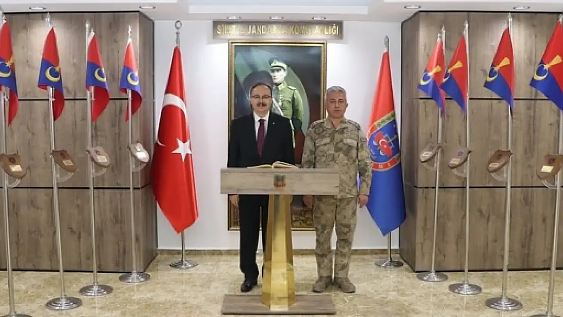 Vali Dr.Kızılkaya'dan İl Jandarma Komutanlığı'na Ziyaret
