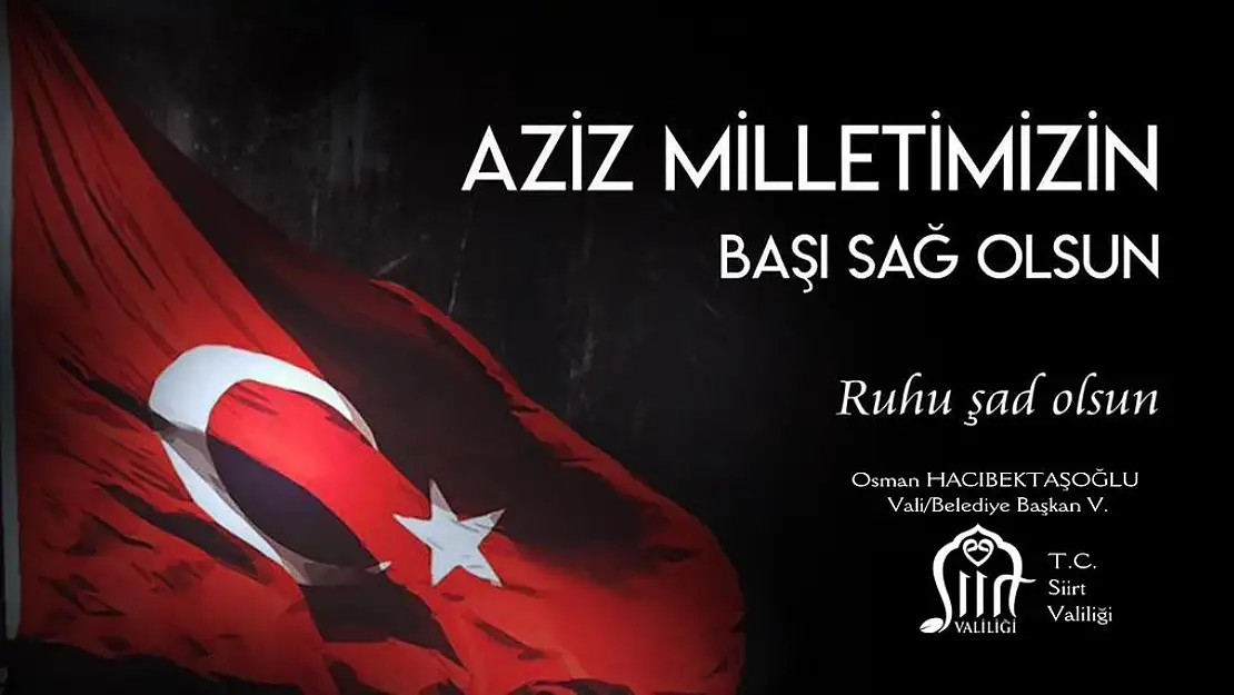 Vali Hacıbektaşoğlu  Başsağlığı Mesajı Yayımladı