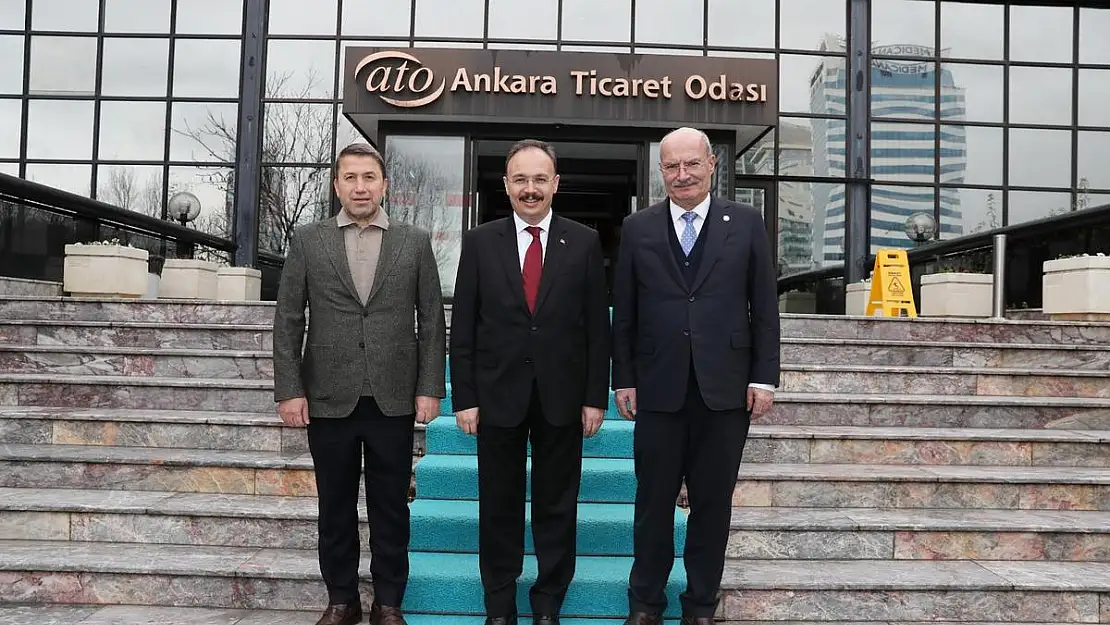 Vali Kızılkaya'dan ATO Başkanı Baran'a Nezaket Ziyareti