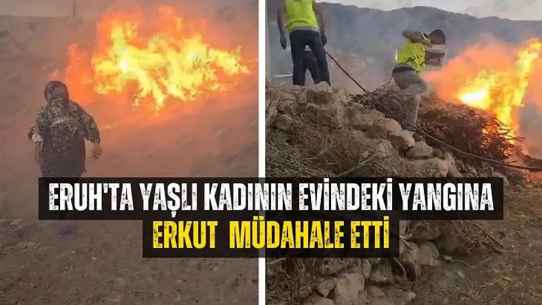 Yaşlı Kadının Evindeki Yangına (ERKUT) Müdahale Etti
