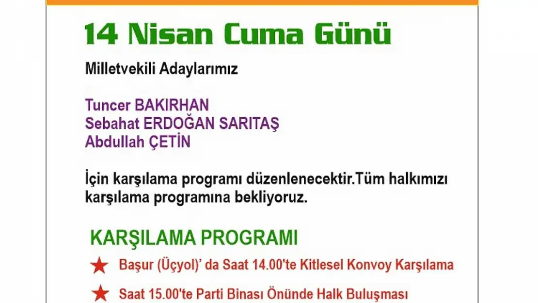 YEŞİL SOL PARTİ ADAYLARI CUMA GÜNÜ SİİRT'TE OLACAKLAR