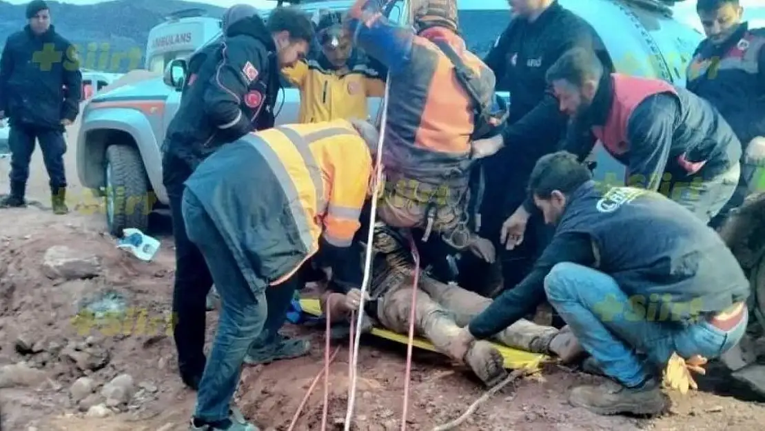YÜKSEK HIZLI TREN İNŞAATINDA 25 METRELİK KUYUYA DÜŞEN SİİRTLİ İŞÇİ YARALANDI