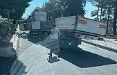 Kurtalan'da Parke Yüklü Dorse Çöktü
