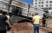 Siirt'te Park Halindeki Kamyon Dorsesi Alev Aldı, İtfaiye Müdahalesiyle Söndürüldü