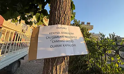 Siirt Ulu Cami Kentsel Dönüşüm Nedeniyle Geçici Olarak Kapatıldı
