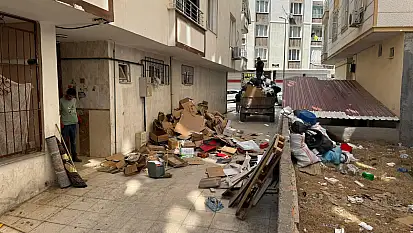 Siirt'te Apartmandan Çıkan Çöp Miktarı Şaşırttı: 2 Traktör Dolusu Atık Toplandı