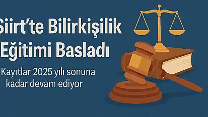 Siirt'te Bilirkişilik Temel Eğitimi Başvuruları Devam Ediyor