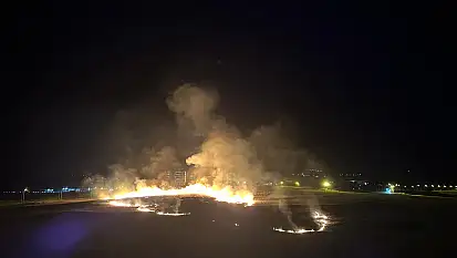 Siirt'te Yeni Yapılan Hastane Karşısında Çıkan Anız Yangını Korkuttu