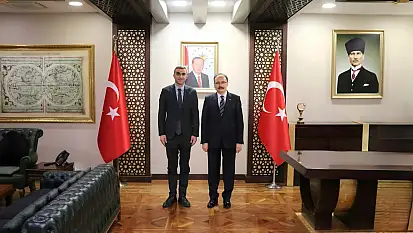 Siirt Valisi Kızılkaya, Türk Telekom İl Müdürü Ömer Ozan Kaçmış'ı Kabul Etti