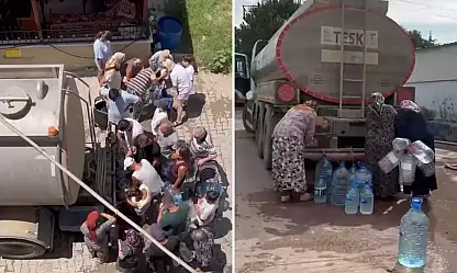 Kentte kriz derinleşiyor! Vatandaşlar tanker ve çeşme önlerinde kuyrukta