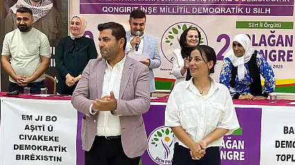 DEM Parti Siirt İl Örgütü 2. Olağan Kongresinde Yeni Yönetimini Belirledi