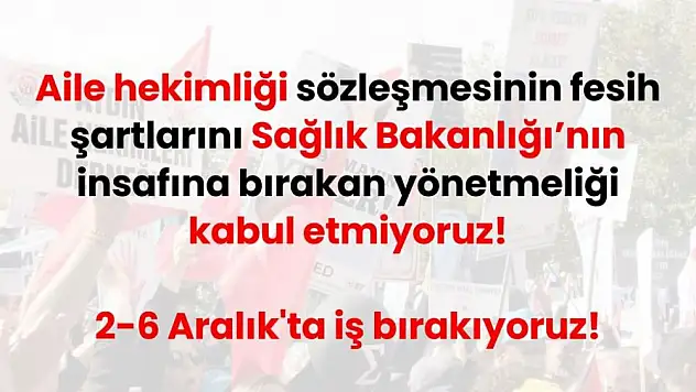 Aile Hekimleri 5 Gün İş Bırakacak!