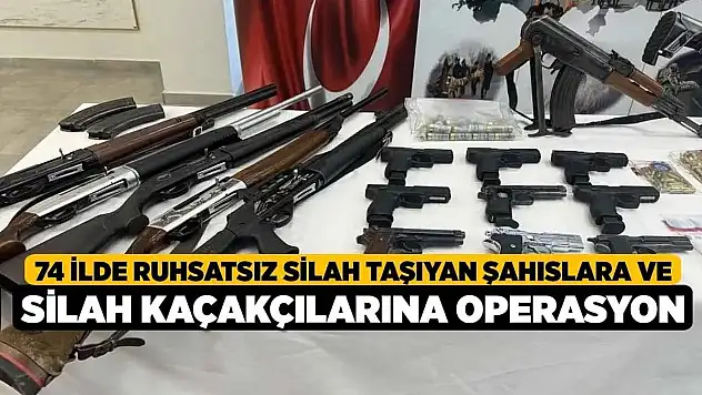 Aralarında Siirt'in de Bulunduğu 74 İlde Ruhsatsız Silah Arama Operasyonları
