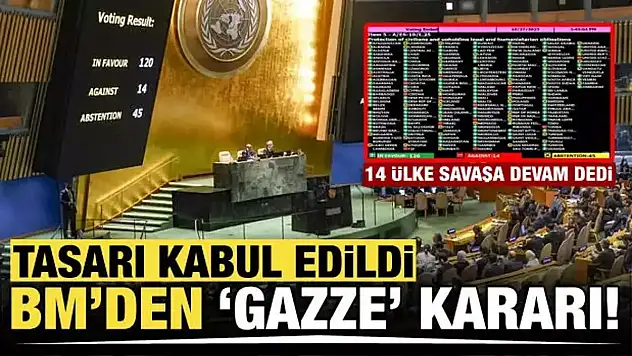 Bakalım, İsrail Uyacak mı BM Genel Kurulu Gazze'de Ateşkes Çağrısında Bulundu!