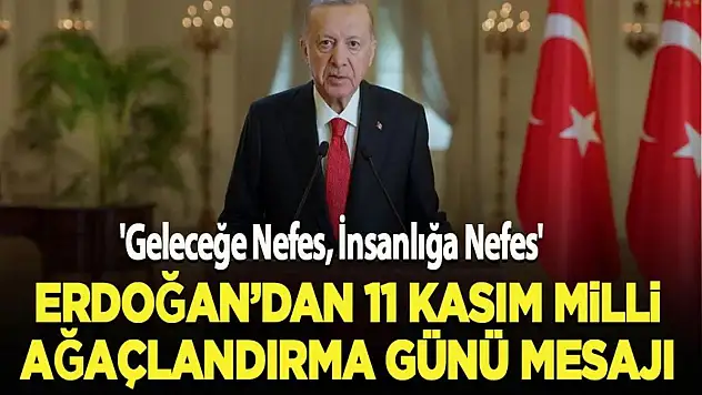Cumhurbaşkanı Erdoğan'ın '11 Kasım Milli Ağaçlandırma Günü' Mesajı