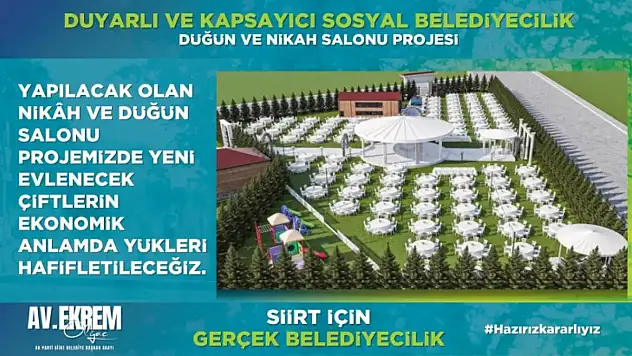 Ekrem Olğaç'tan Düğün ve Nikah Salonu Projesi