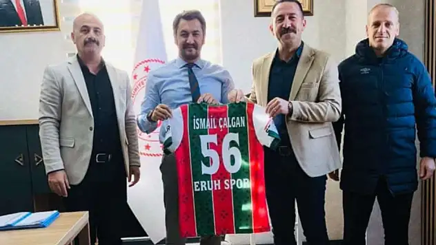 Eruh İlçe Spor Yetkililerinden Gençlik ve Spor Müdürü Çalgan'a Ziyaret