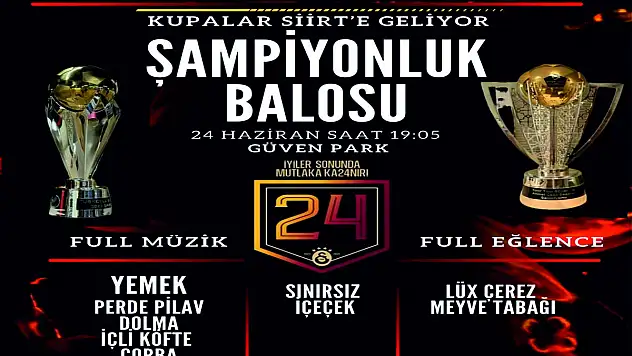 Galatasaray'ın Süper Lig Kupası Siirt'e Geliyor
