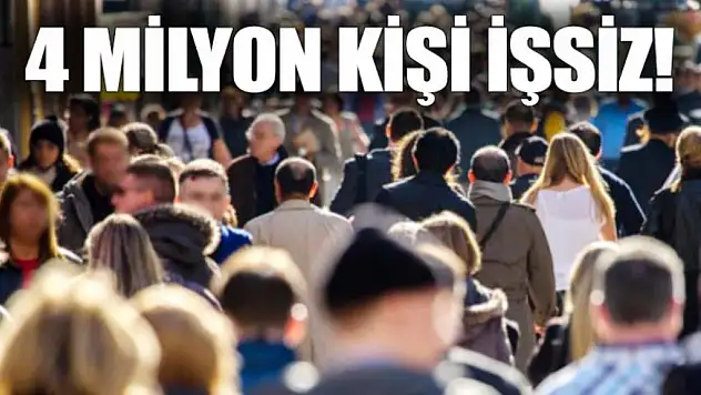 GEÇEN YILA GÖRE 4 PUAN ARTIŞ VAR! İŞSİZLİK TAVAN YAPTI
