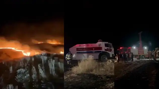 Kurtalan'da Çıkan Anız Yangını Söndürüldü