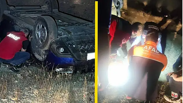 Otomobil Takla Attı: 2 Kişi Yaralandı!