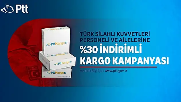 PTT Kargodan TSK Personeline Yüzde 30 İndirim