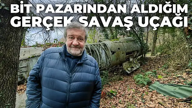 Savaş Muhabiri Hemşehrimiz Coşkun Aral, Aldığı Hurda Uçağı Evinin Bahçesine Koydu