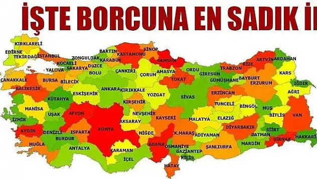 Siirt, Borcuna Sadık İller Sıralamasında 4. Sırada Yer Aldı