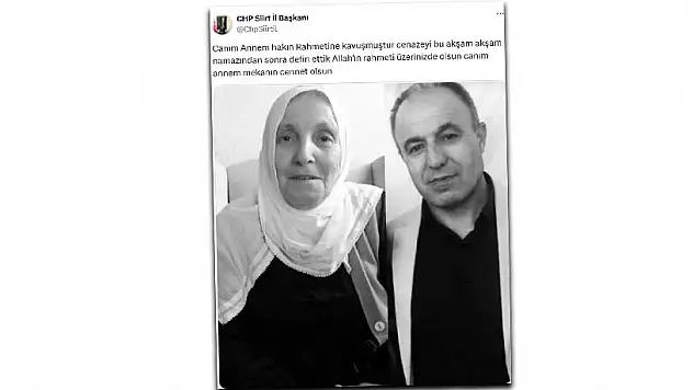 Siirt CHP İl Başkanı Enver Güneş'in Acı Günü