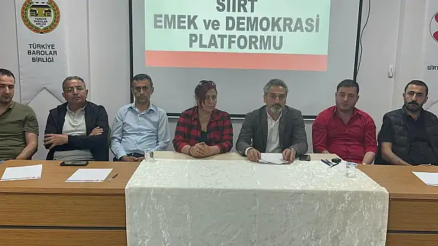 Siirt Emek ve Demokrasi Platformu'ndan Basın Açıklaması