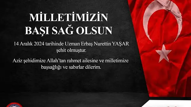 Siirt Emniyet Müdürlüğü'nden Başsağlığı Mesajı
