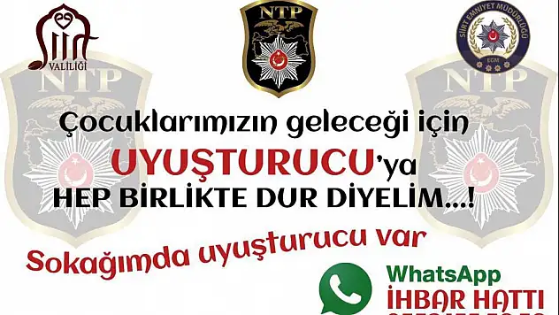 SİİRT EMNİYETİ NARKO MOBİL UYGULAMASINA GEÇTİ