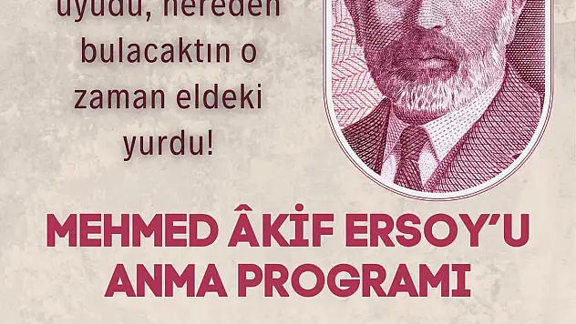 Siirt İl Milli Eğitim Müdürlüğünde Mehmet Akif Ersoy'u Anma Programı Düzenlenecek