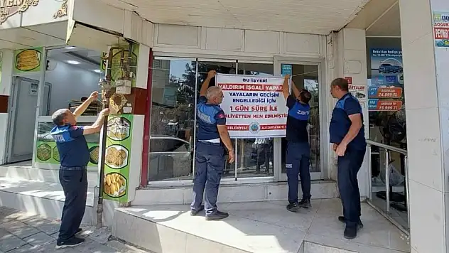 Siirt'te Kaldırım İşgali Yapan İş Yerine 1 Günlük Kapatma Cezası