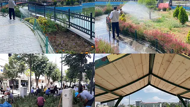 Siirt'te Yeşil Alanlara Yoğun Mesai: Parklarda Temizlik ve Bakım Çalışmaları Devam Ediyor