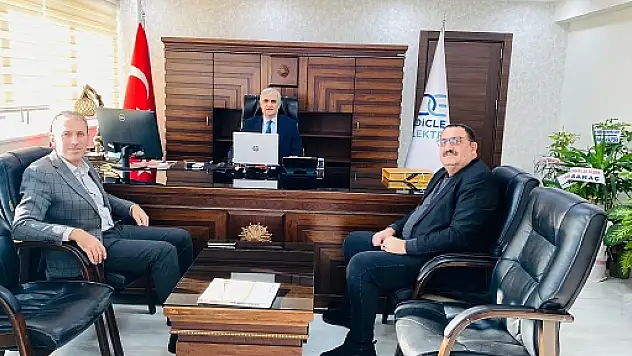 Siirt TSO Başkan Vekili Çalapkulu'dan Dicle Elektrik Dağıtım İl Müdürü Ali İhsan Aydın'a Hayırlı Olsun Ziyareti