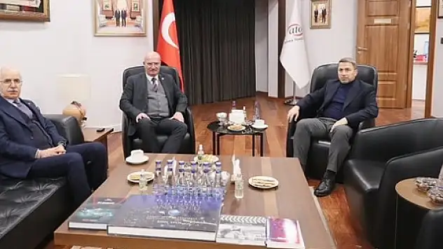 SİİRT TSO BAŞKANI GÜVEN KUZU'DAN ATO BAŞKANI GÜRSEL BARAN'A HAYIRLI OLSUN ZİYARETİ